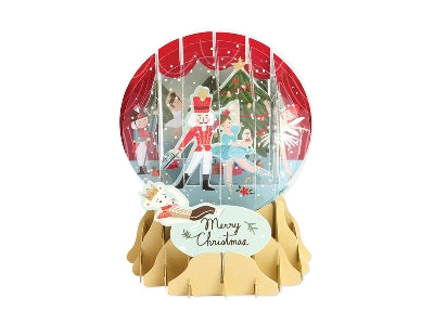 Nutcracker Pop Up Snow Globe Card