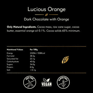 Willie's Cacao 50g Vegan Bar | Luscious Orange