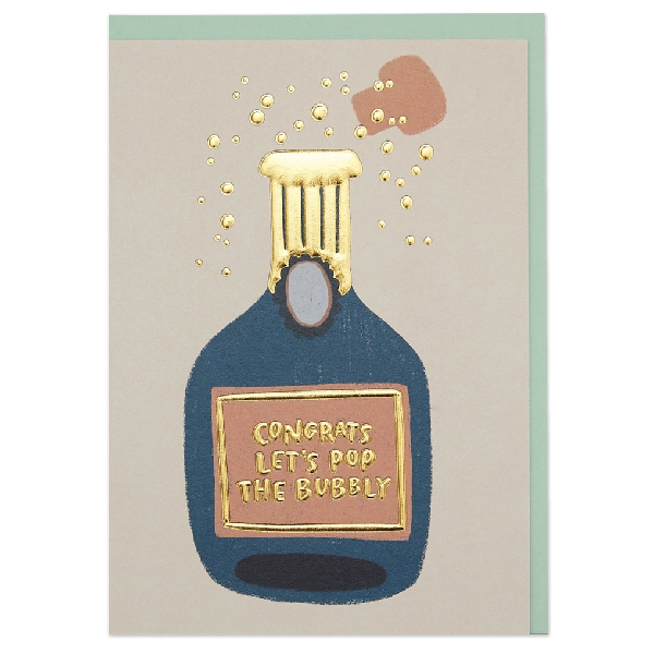 Pop The Bubbly Congratulations Card