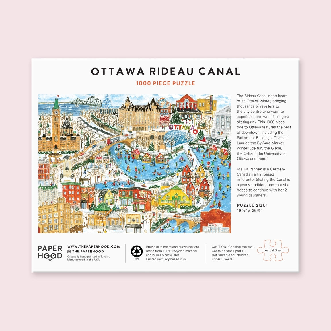 The Paperhood 1000 Piece Puzzle | Ottawa Rideau Canal
