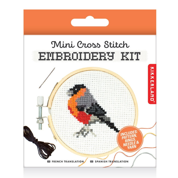 Mini Robin Cross Stitch Embroidery Kit