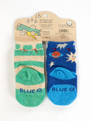 Blue Q Baby Socks | Save World/Take Shit