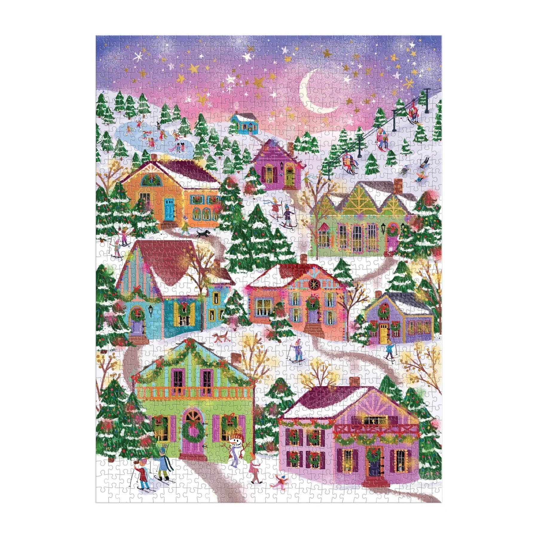 Galison 1000 Piece Holiday Puzzle | Snowcap Village
