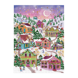 Galison 1000 Piece Holiday Puzzle | Snowcap Village