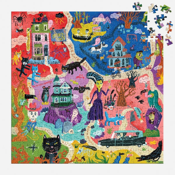 Mudpuppy 500 Piece Puzzle | Spooky Town