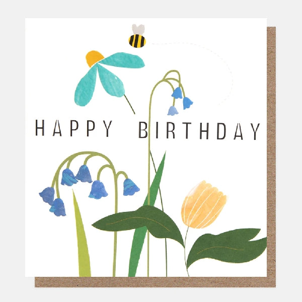 Spring Flowers Birthday Card