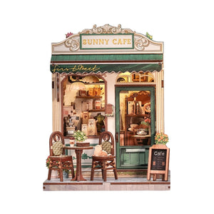 DIY Miniature Book Nook Kit | Sunny Cafe