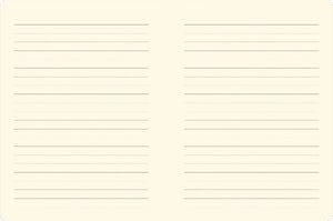 Blank sheet of lined notebook paper with horizontal lines on a white background