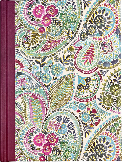 Watercolour Paisley Midsize Journal