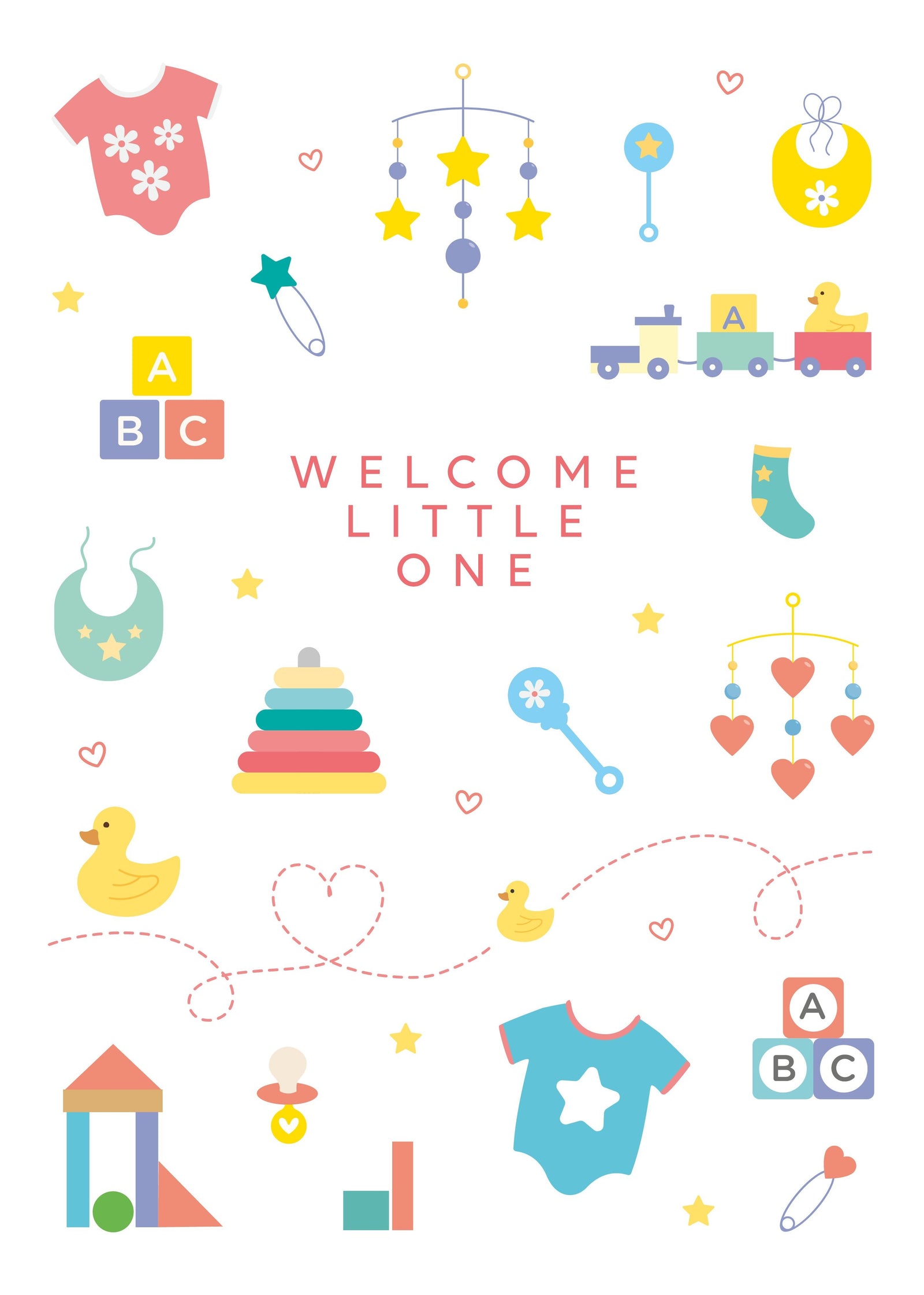 Welcome Little One Baby Card