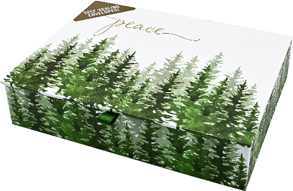 Winter Evergreens Deluxe Boxed Holiday Cards