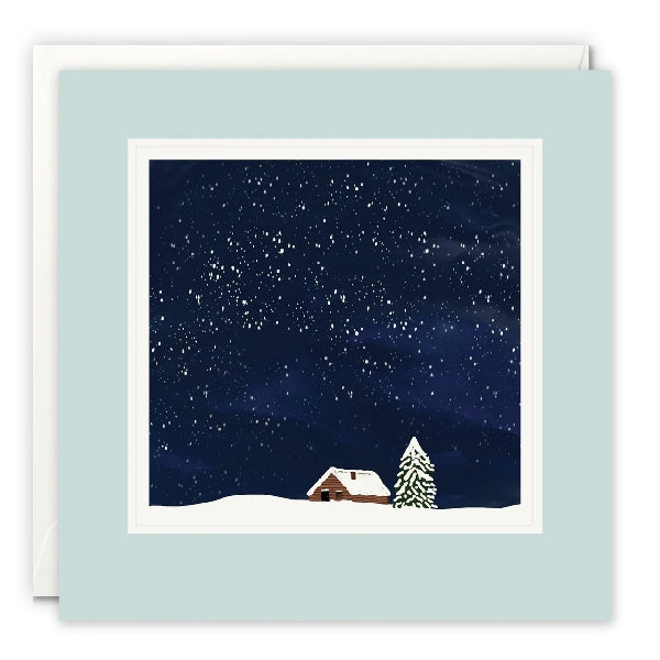 Winter Night Blank Art Holiday Card