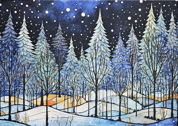 Winter Nightfall Boxed Holiday Cards | Set of 20