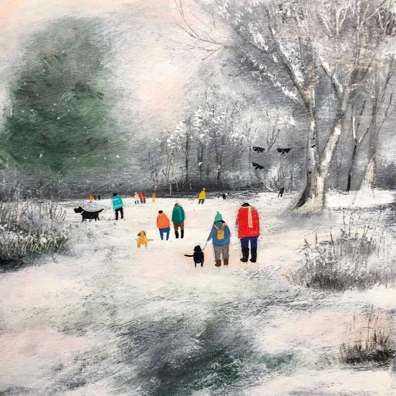 Wintery Late Afternoon Blank Art Card