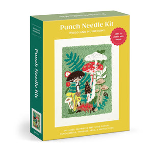 Galison Punch Needle Kit | Woodland Mushrooms