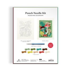 Galison Punch Needle Kit | Woodland Mushrooms