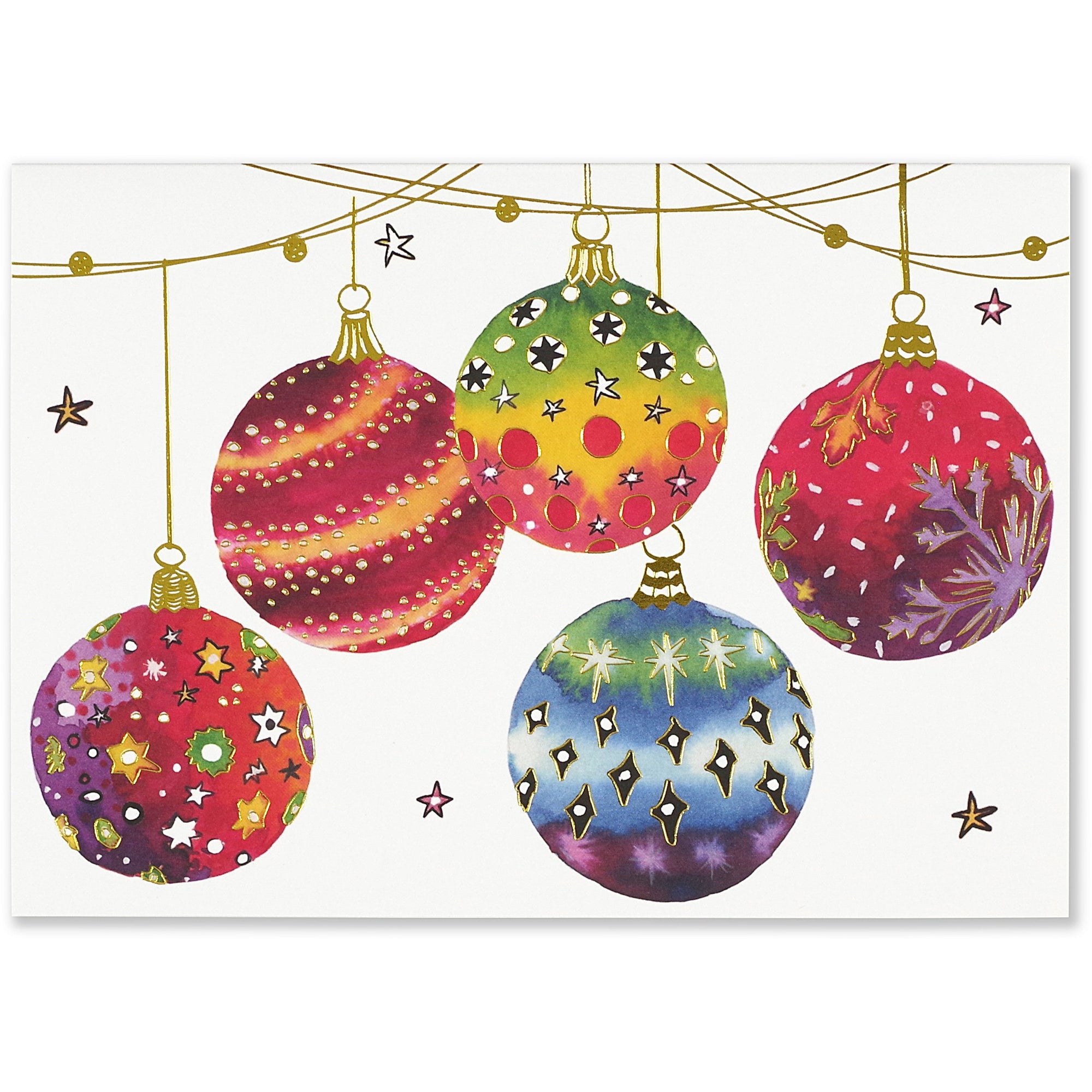 Festive Ornaments Boxed Holiday Cards