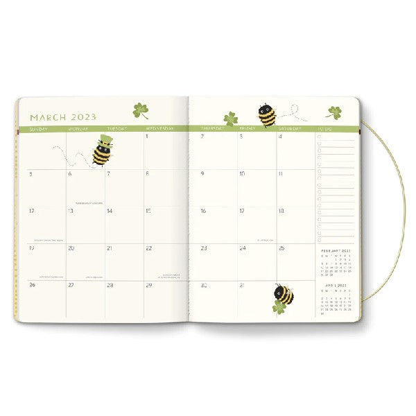 Studio Oh! 2023 17-Month Monthly Planner | Don't Worry Bee Happy