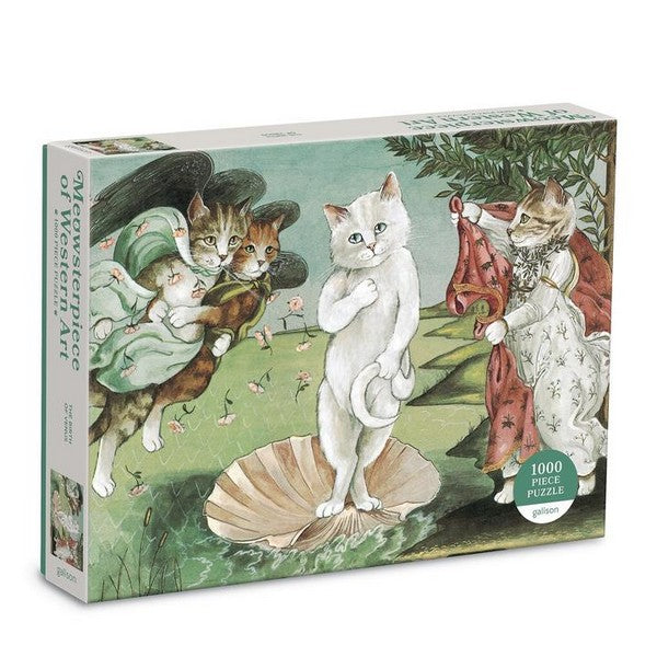 Galison 1000 Piece Puzzle | Meowsterpiece of Western Art: The Birth of Venus