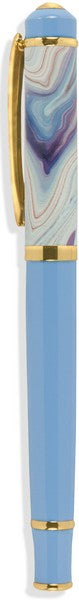 Blue Agate Roller Ball Pen
