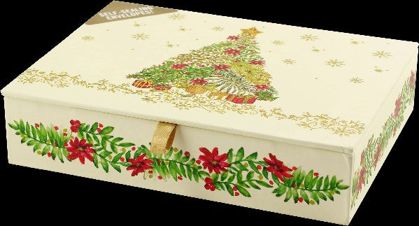 Festive Evergreen Boxed Holiday Cards | Set of 20