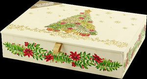 Festive Evergreen Boxed Holiday Cards | Set of 20