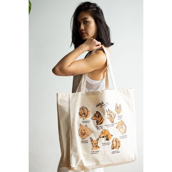 Dogs Feeling Things XL Tote Bag