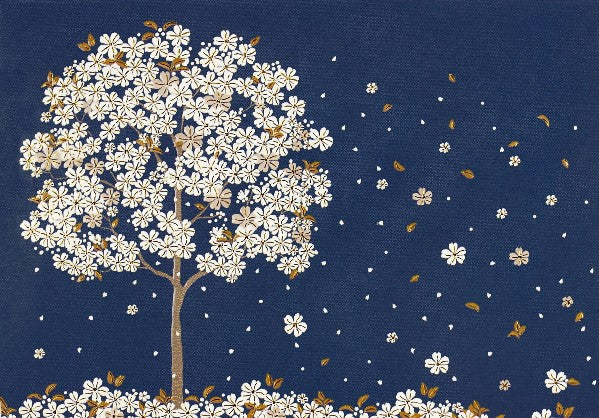 Falling Blossoms Blank Notecards