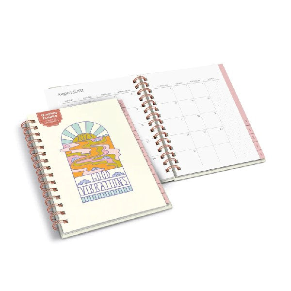 Studio Oh! 2023 12-Month Tabbed Spiral Planner | Good Vibrations