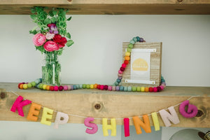Keep Shining Wool Felt Letter Garland