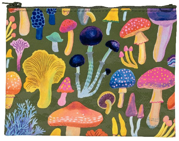 Blue Q Zipper Pouch | Mushrooms