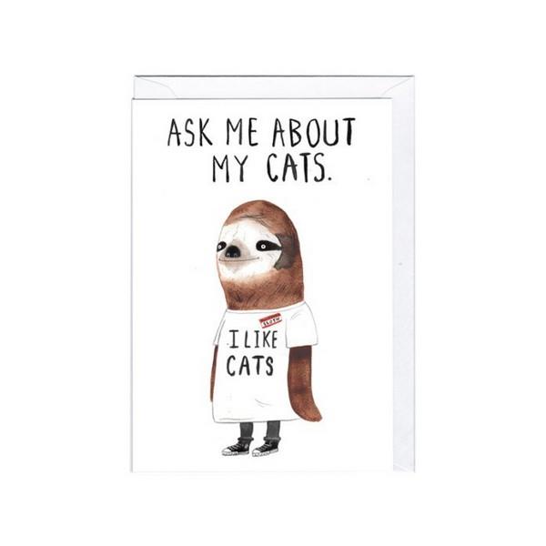 Jolly Awesome I Like Cats | Humour Card | The Gifted Type