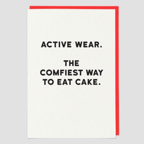 Active Wear Blank Humour Card