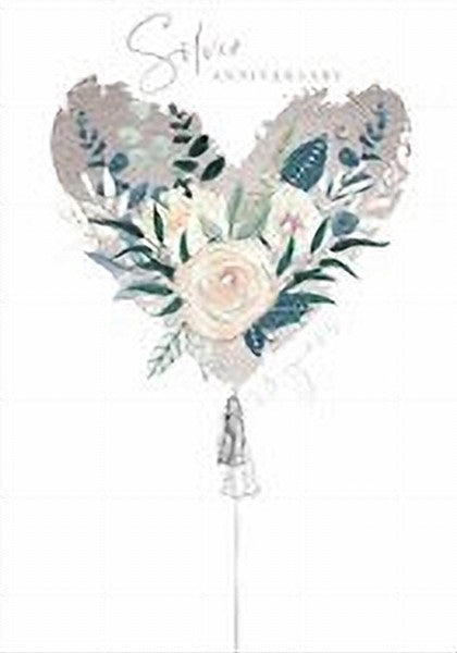 Silver Anniversary Heart Card
